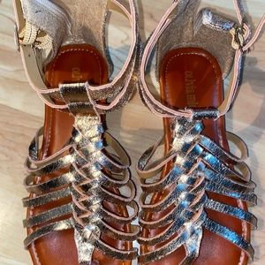 Adorable gold sandals